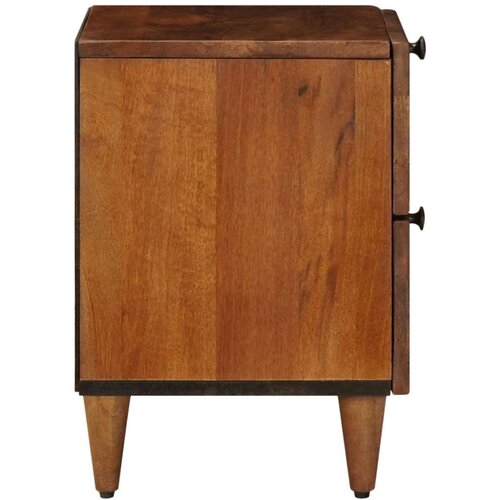  Noćni ormar 2 pcs Smeđa 40 x 33 5 x 46 cm Čvrsto drvo manga Slike
