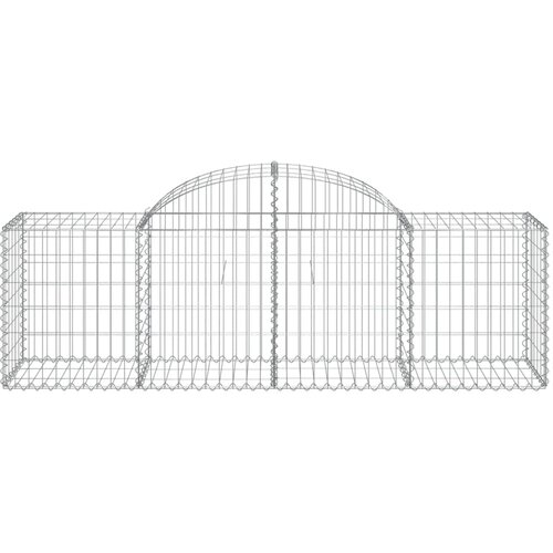  Lučne gabionske ko&amp;scaron;are 8 kom 200x50x60/80 cm pocinčano željezo Slike