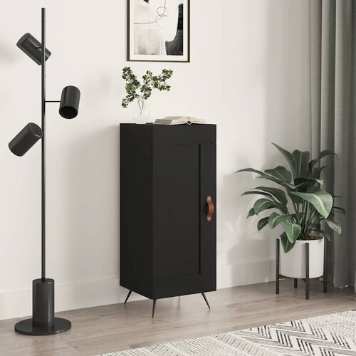  Komoda crna 34,5 x 34 x 90 cm od konstruiranog drva Cijene