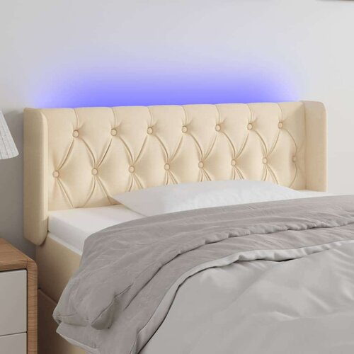  LED uzglavlje krem 103x16x78/88 cm od tkanine Cijene