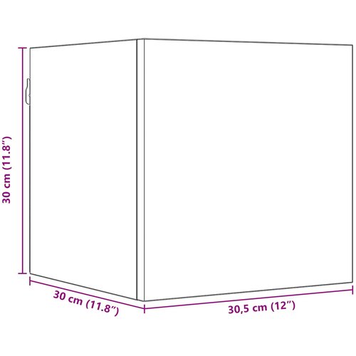  Ormar za TV montiran na zid 8 pcs Crni hrast 30,5 x 30 x 30 cm Slike