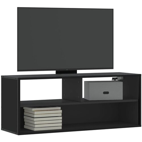 VidaXL TV ormarić crni 100 x 31 x 39,5 cm konstruirano drvo i metal Slike