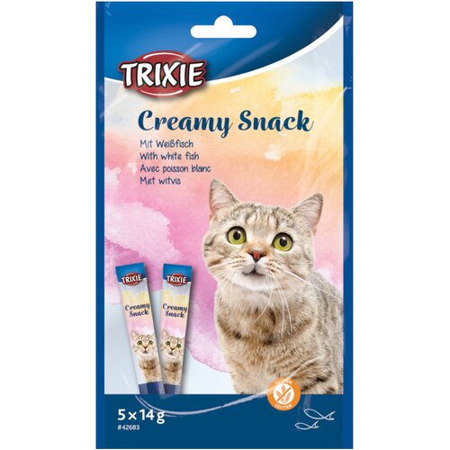 Trixie Creamy Snack s bijelom ribom - 5 x 14 g Cene