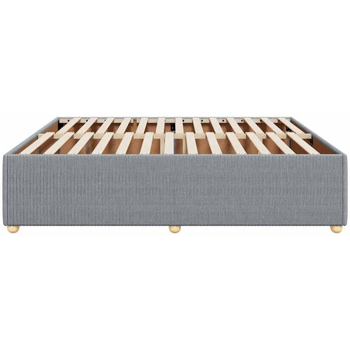 Okvir za krevet bez madraca svjetlosivi 200 x 200 cm od tkanine Slike