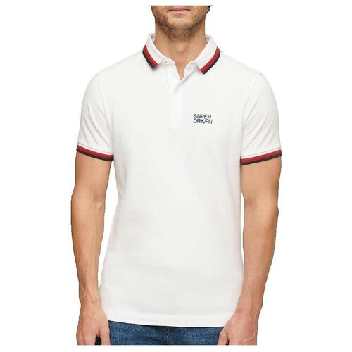 Superdry Polo majice kratki rokavi Polo Sportswear Tipped Polo slim fit blanc Bela Cene