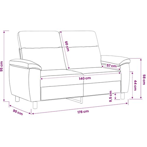 SOFA Smeđa 178 x 90 x 95 cm Umetnička suknja koža Slike