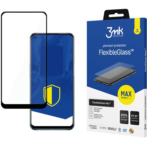 3mk FLEXIBLEGLASS MAX ZA OPPO A54 4G OVITEK IZ KALJENEGA STEKLA ČRNO, (22000580) Cene