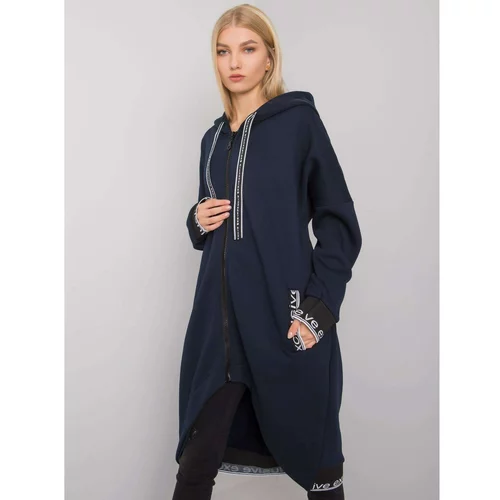 Fashion Hunters Women's dark blue zip hoodie