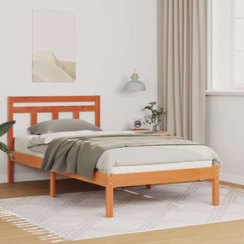  Krevetna konstrukcija Smeđa 160 cm x 200 cm Masivna borovina Cijene