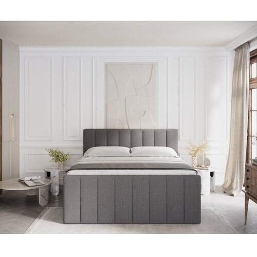 Maison de R&amp;ecirc;ve Sivi boxspring krevet s prostorom za odlaganje 180x200 cm Ruby &amp;ndash; Slike