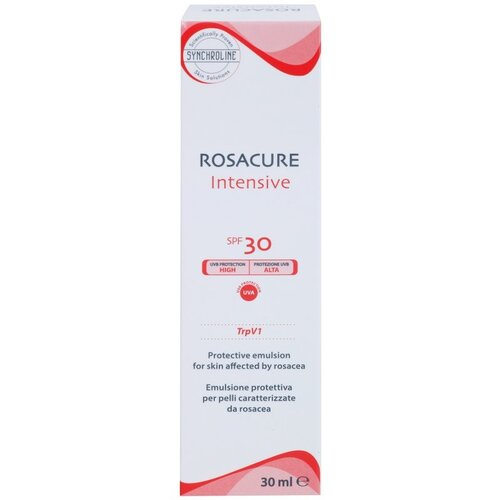 Synchroline Rosacure Intensive za&amp;scaron;titna emulzija za osjetljivu kožu lica sklonu crvenilu SPF 30 30 ml Slike
