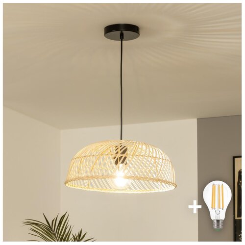  Brilagi - LED luster na sajli CERIA BOHO 1xE27/40W/230V, prečnik 60 cm, ratan Cene