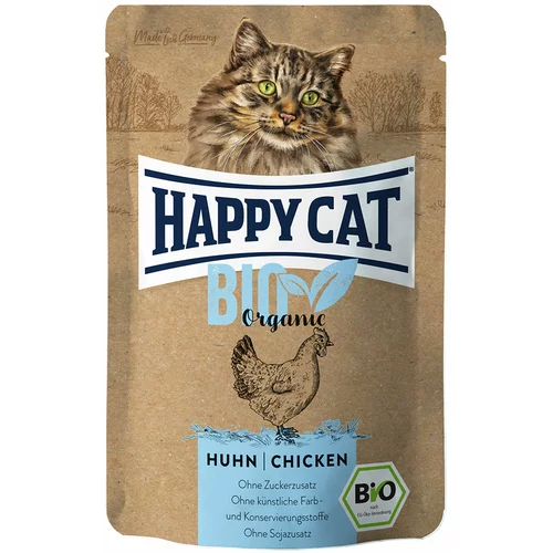Happy Cat Bio Pouch 6 x 85 g - Bio piletina i bio pačetina