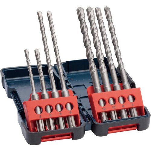 Bosch 8-delni set hamer burgija SDS-Plus-3, Tough Box 5 x 110 (1x); 6 x 110 (1x); 6 x 160 (2x) mm; 8 x 160 (2x); 10 x 160 (2x) - 2607019903 Cene