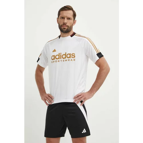 Adidas Majica kratkih rukava za trening Tiro boja: bijela, s tiskom, IW8867