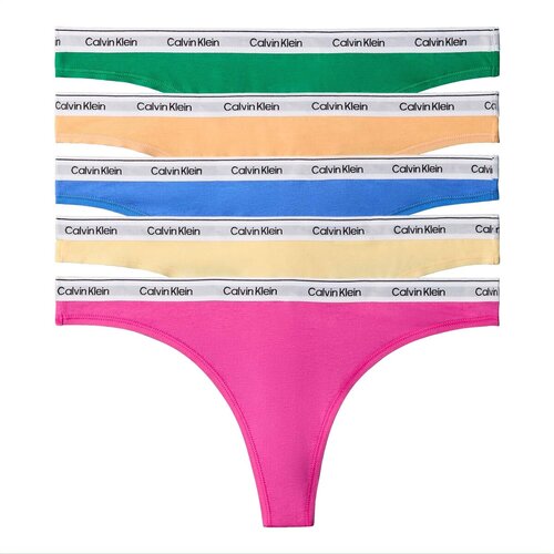 Calvin Klein Jeans Spodnje hlače Thong 5 Pk Zelena Slike