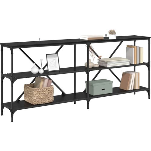  Konzolna stolica Crni hrast 180 x 30 x 75 cm Konstruirano drvo Slike