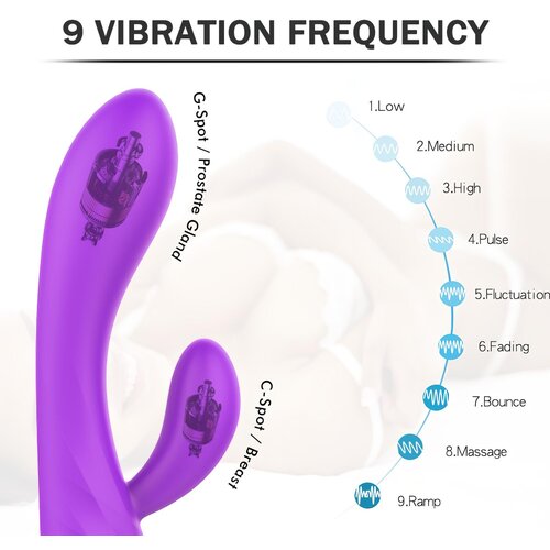 Sex HD Muses - punjivi, vodootporni grijaći vibrator (ljubičasti) Slike