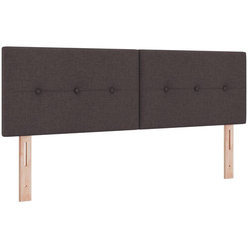 VidaXL vzglavje z gumbi, temno rjavo, 140 cm, tkanina, (22049383) Slike