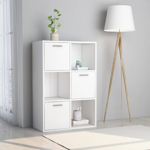 Ormarić za knjige bijeli 60 x 29,5 x 90 cm konstruirano drvo Slike