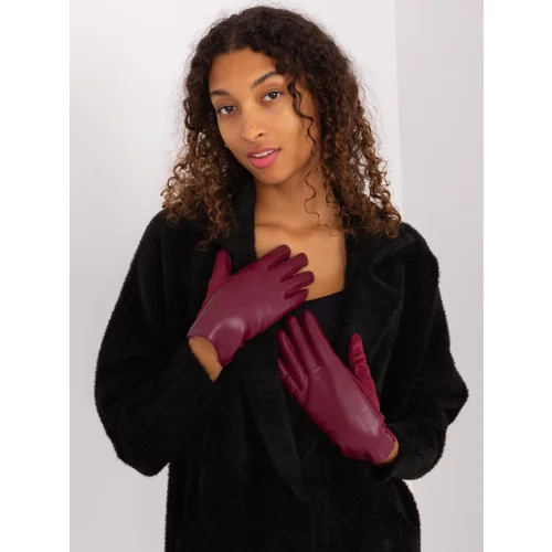 Wool Fashion Italia Gloves-AT-RK-239501A.16-burgundy