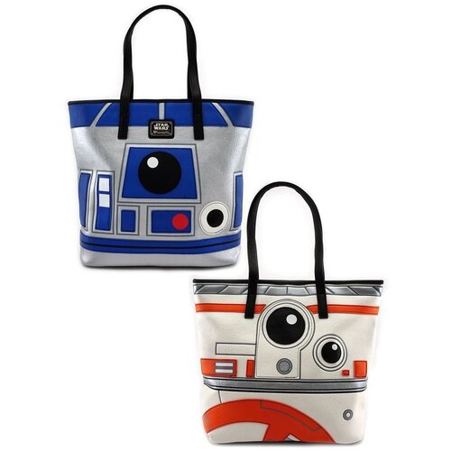 Loungefly STAR WARS R2D2 BB8 2 SIDED BIG FACE TOTE Cene