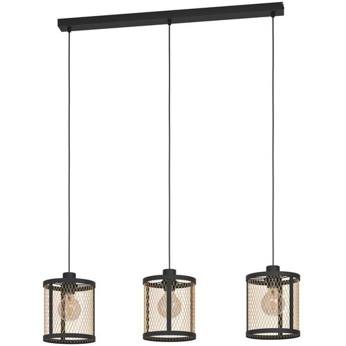 Eglo Viseća lampa DELLOW 3xE27 88 cm crna/mesing mrežasta 43605 Cene