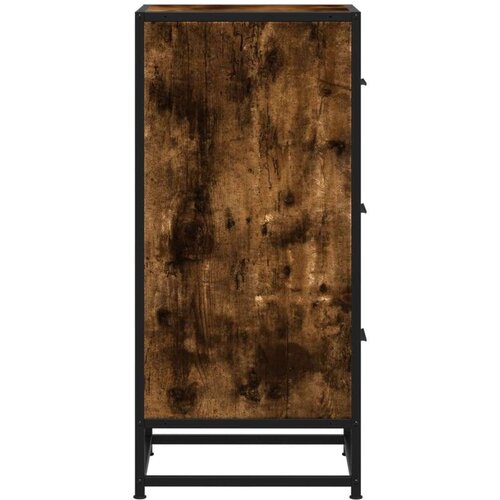  Komoda boja hrasta 35 5x35x76 cm konstruirano drvo i metal Slike