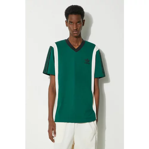 Adidas Majica kratkih rukava za muškarce, boja: zelena, s aplikacijom