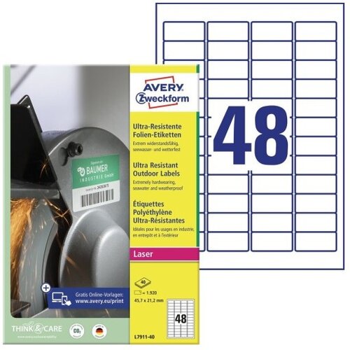  Etikete zweckform l7911-40 45,7x21,2mm ZWECKFORM1 Cene