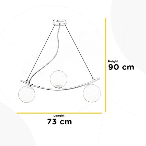  ONLI - Visilica na sajli TRIO 3xE14/6W/230V crna Slike