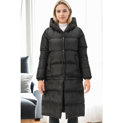 Dewberry Z6772 SHORTENABLE LADIES' COAT-BLACK-1 Cijene