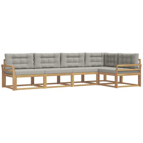 vidaXL Zunanja garnitura za sedenje 4 pcs Bela in svetlo siva, (5000282002) Cene
