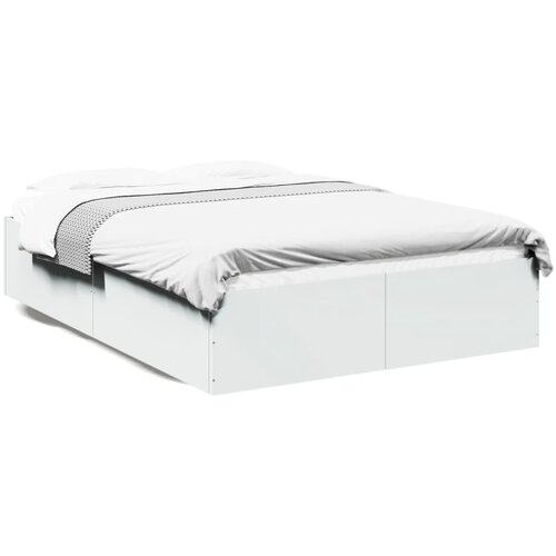 VidaXL Okvir za krevet bijela 140x190 cm konstruirano drvo Slike