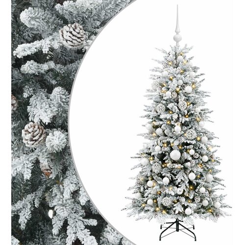  Umjetno božićno drvce s kuglicom 120 cm 150 LED lampica Slike