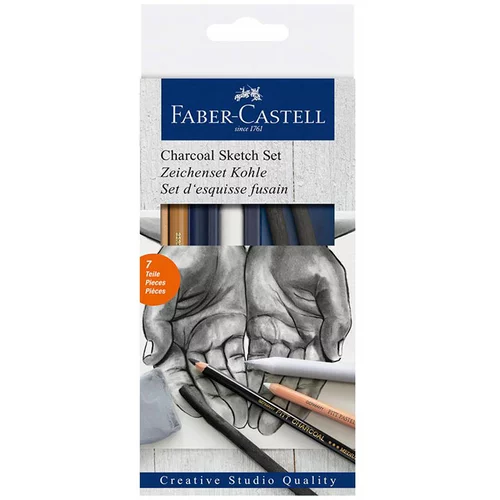 Faber-castell Ogljeni set za skiciranje Faber-Castell Gold, 7 kosov