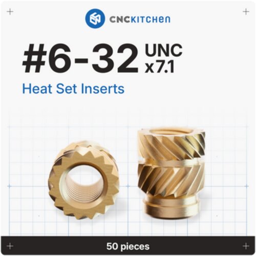 CNC Kitchen Umetak s navojem #6-32 UNC - #6-32 x 7.1 Slike