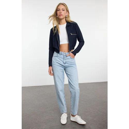 Trendyol Blue Normal Waist Mom Jeans