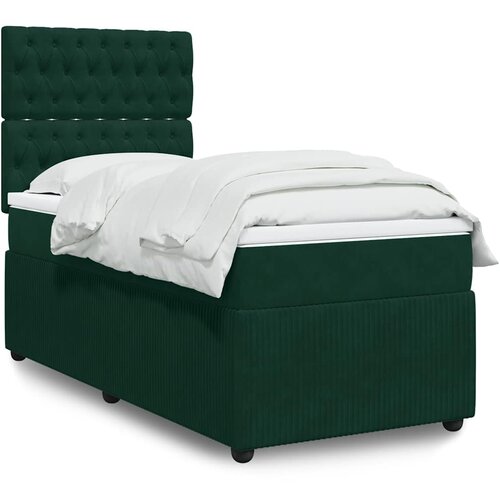  Box spring krevet s madracem tamnozeleni 100x200 cm bar&scaron;unasti Cijene