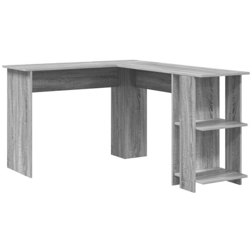 vidaXL Siva kotna miza Siva Sonoma MDF Standard Siva kotna miza Cene