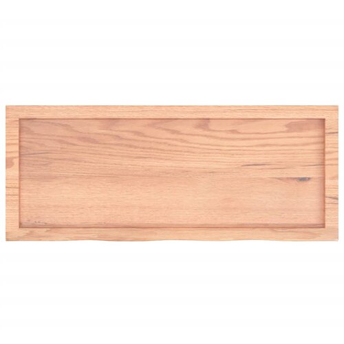  Zidna polica svjetlosmeđa 100x40x(2-4) cm obrađena hrastovina Slike