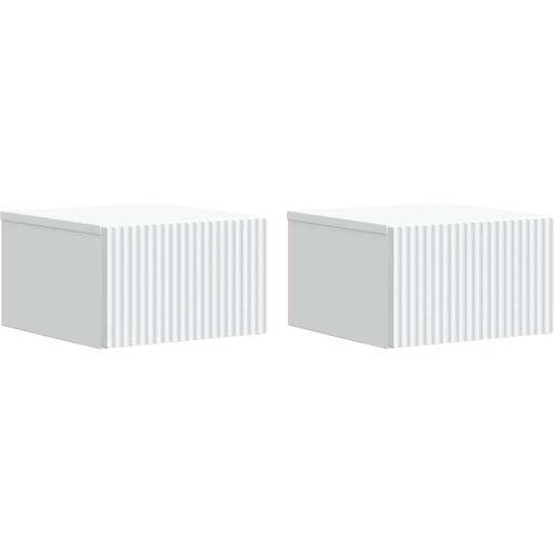  Noćni ormarić za montažu na zid 2 pcs Bijela 33 x 34 5 x 20 cm Cene