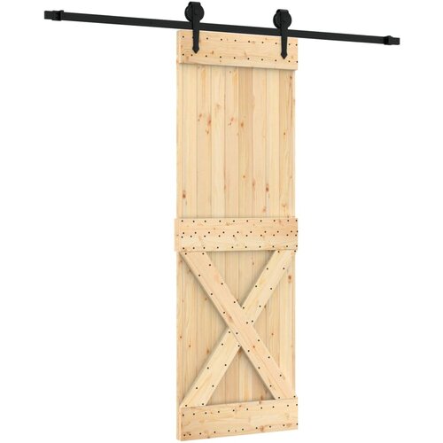 vidaXL Drsna vrata s kompletom vodil 70x210 cm trdna borovina, (20804561) Cene