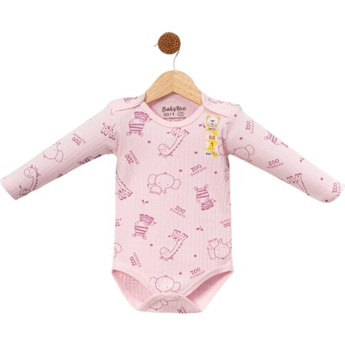  bodi za bebe dugi rukav roze 01-3g- Slike