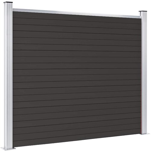  za ogradu WPC 180 x 146 cm crni Slike