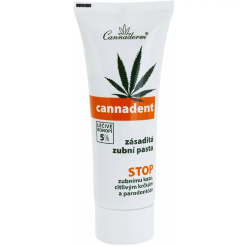 Cannaderm Cannadent Alkaline toothpaste zeliščna zobna pasta s konopljinim oljem 75 g