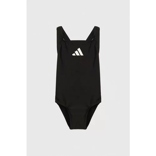 Adidas Dječji jednodijelni kupaći kostim 3 BARS SOL ST boja: crna