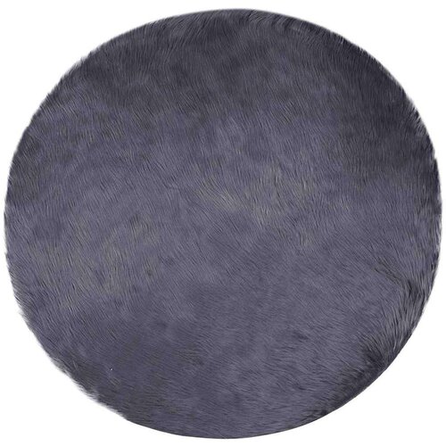  Lažni Ovčji Tepih Antracit 100 x 100 cm Poliester Cijene