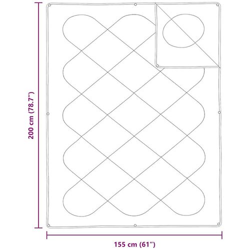  2-u-1 Punionica Bijelo 200 x 155 x 10 cm Poliester Slike