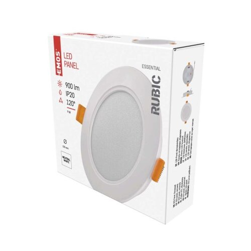  LED vgradno svetilo RUBIC, okroglo, belo, 9W, nevtralno bela Slike